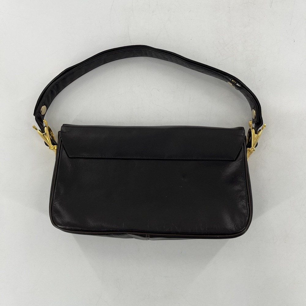 Vintage MCM Susan Gail Leather Shoulder Bag Rare Gold Spur Accents Quiet Luxury - Picture 9 of 16